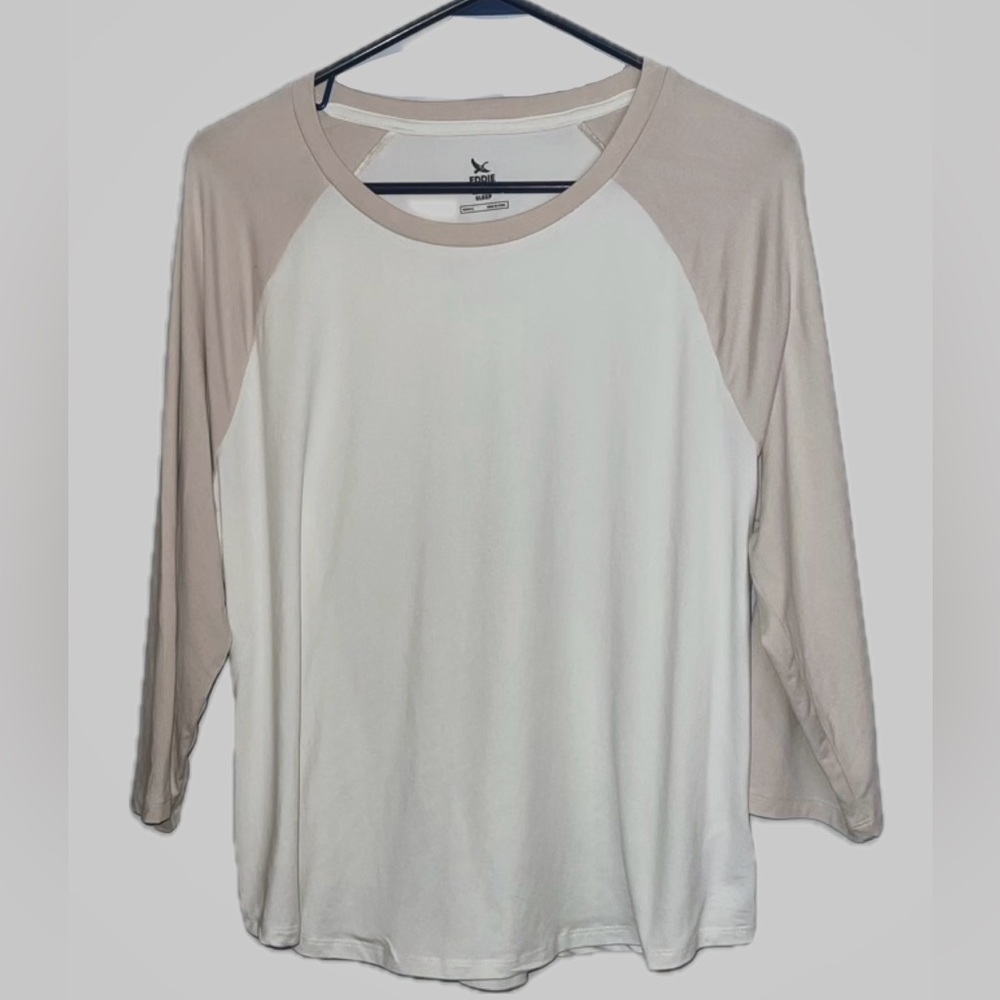 Eddie Bauer Cream and light pink Top